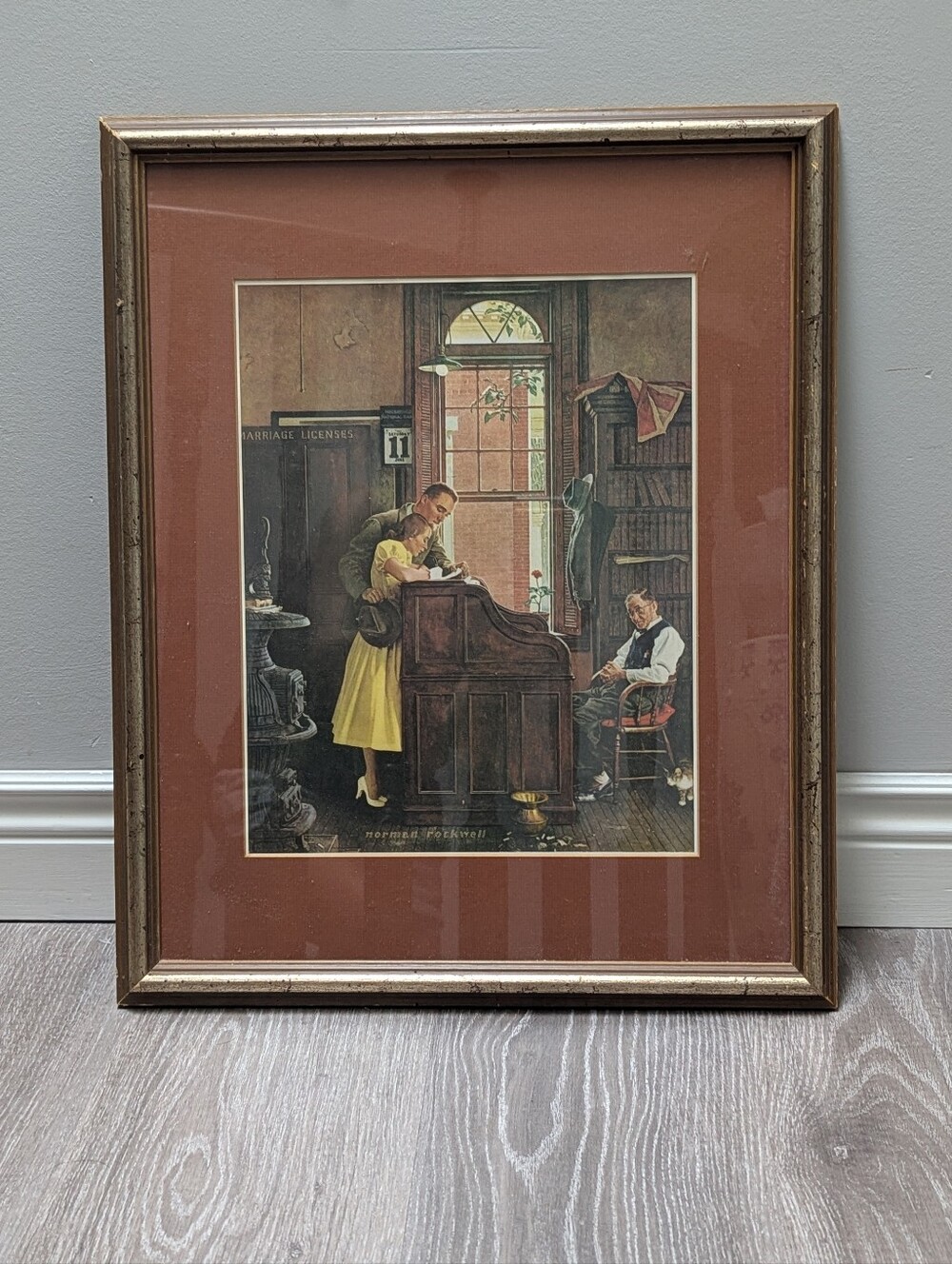 NORMAN ROCKWELL | vintage | the marriage license 1955